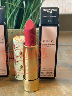 Gucci Rouge à Lèvres Voile Sheer Lipstick - Love is Better 213 - NIB 3.5g/.12oz